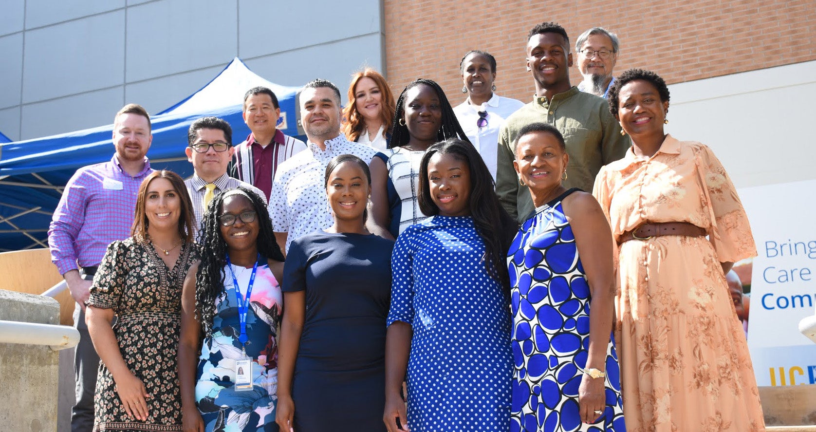 Members of the inaugural PRIME cohort in front of the education building