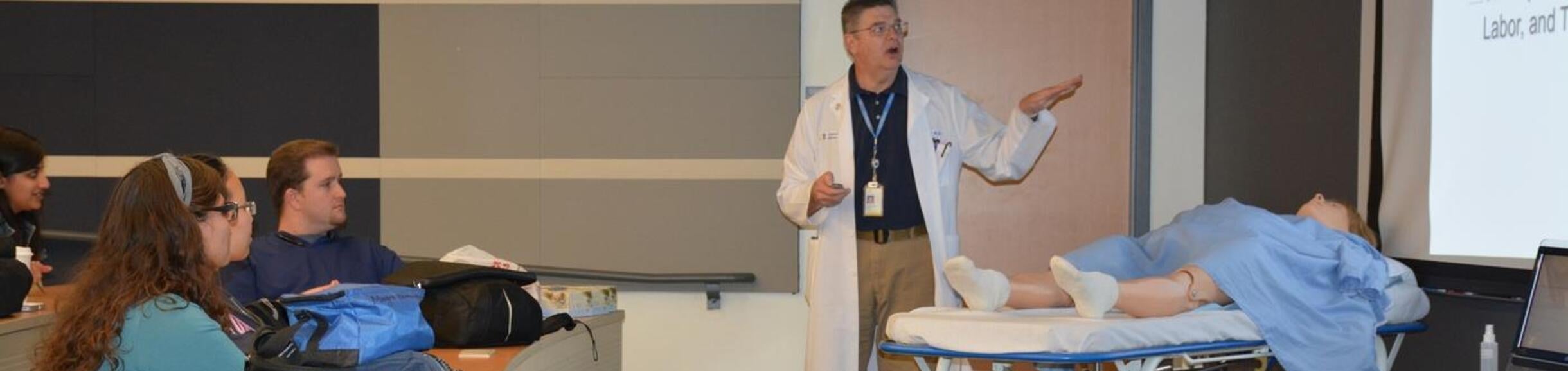 Chris Miller in classroom